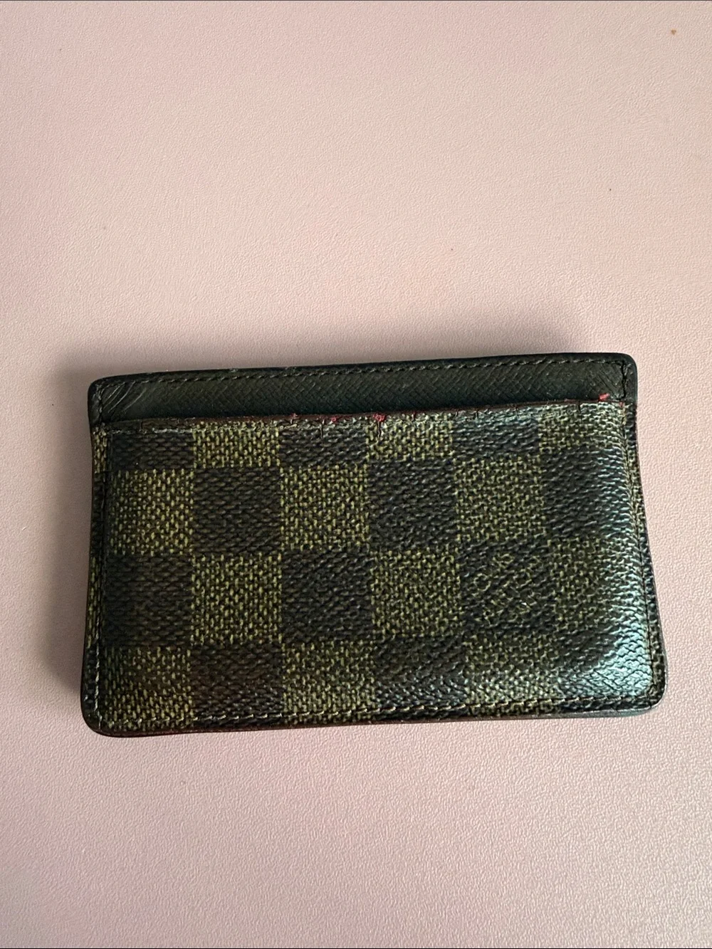 Louis Vuitton Damier Ebene Slim Card Holder in Dark Brown